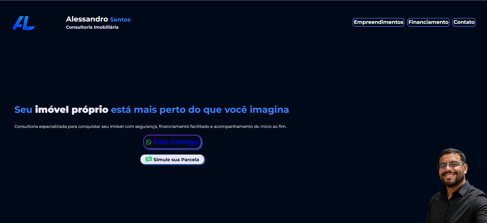 Imagem do site de imóveis
