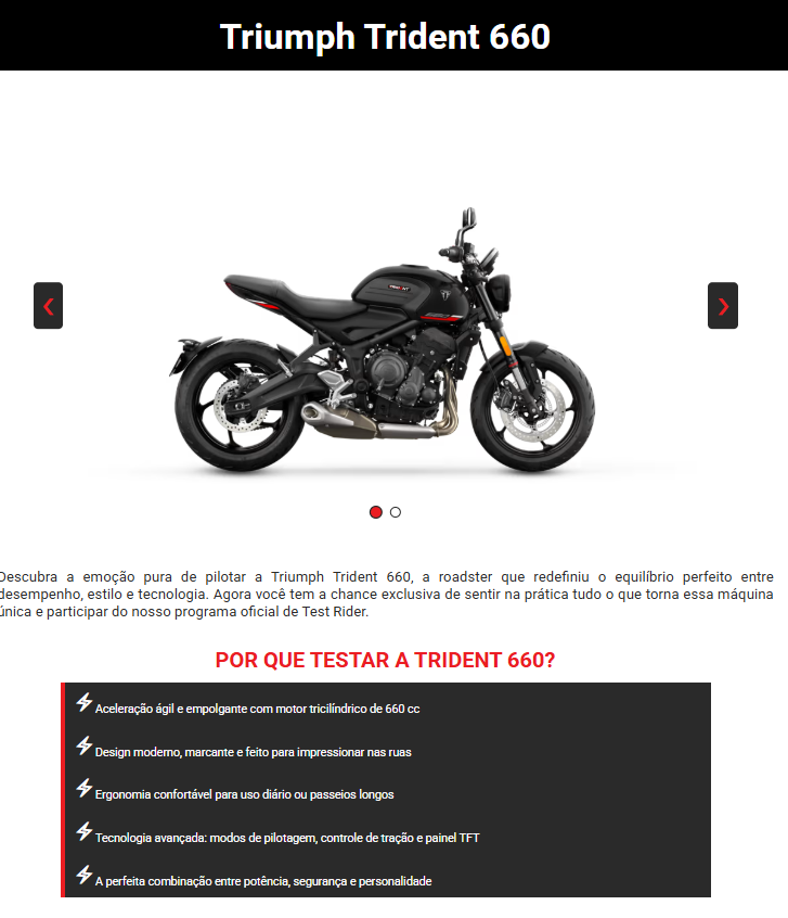 imagem do projeto TestRider